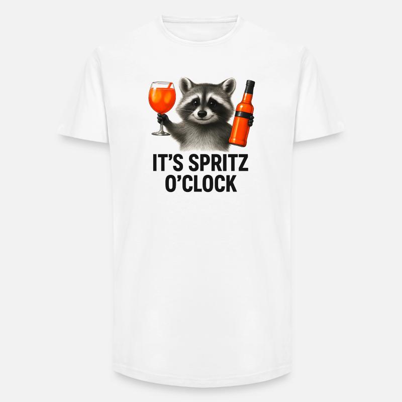 It's Spritz O'Clock Waschbär Party Geschenkidee - Long Fit Männer T-Shirt - Weiß