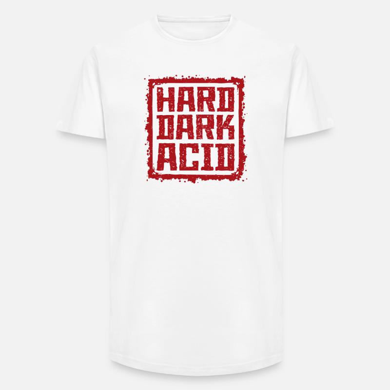 Harte dunkle Säure - Long Fit Männer T-Shirt - Weiß