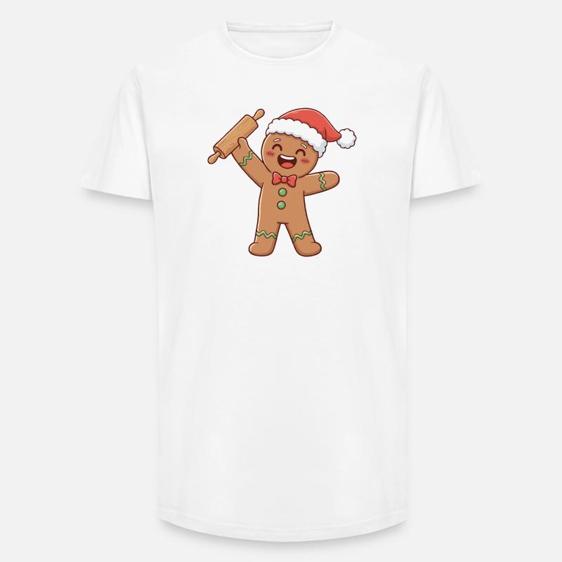 Weihnachtsbäckerei Kunst Bäcker - Long Fit Männer T-Shirt - Weiß