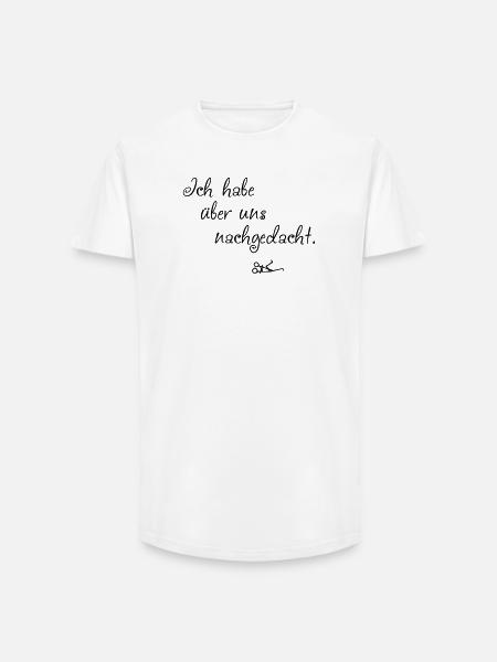 Ueber uns nachgedacht - Long Fit Männer T-Shirt - Weiß
