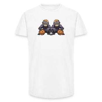 Gorilla Halloween Team Funny - Long Fit Men's T-Shirt - white - Front - AI Model Male 185 light (185cm)