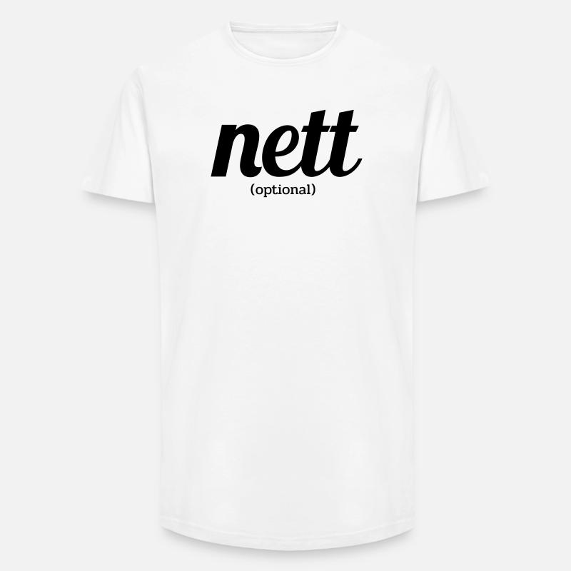 Nett Optional - Long Fit Männer T-Shirt - Weiß
