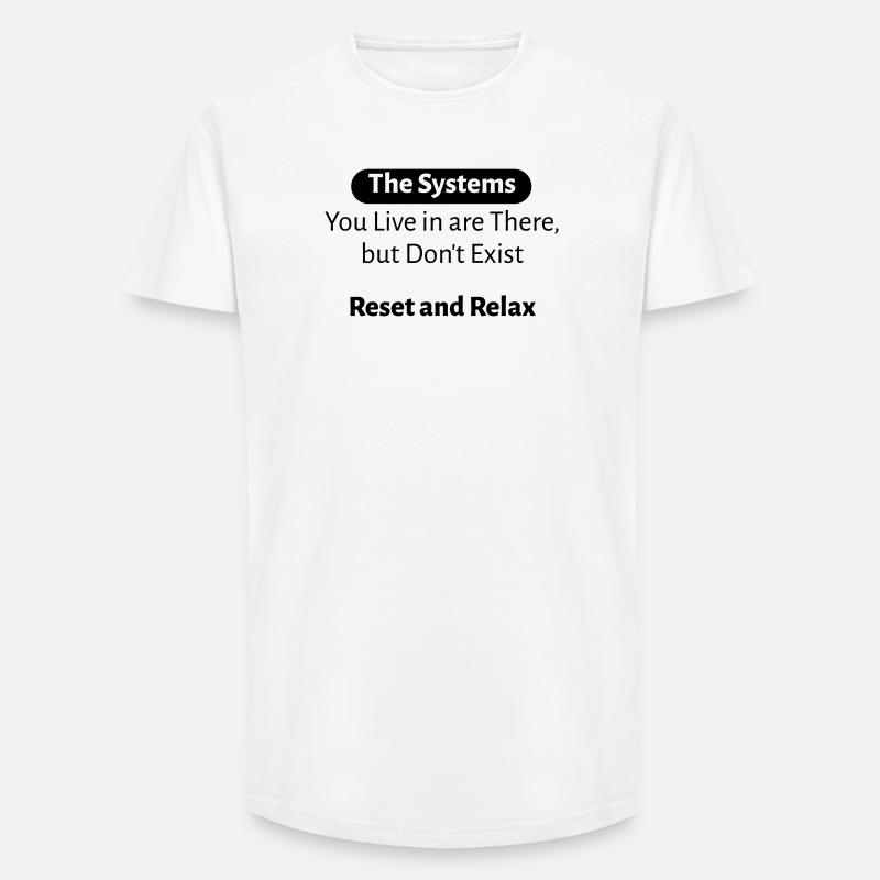 The_Systems - Long Fit Männer T-Shirt - Weiß