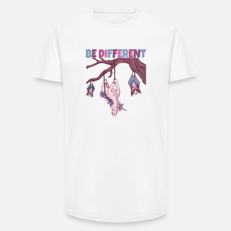 Be Different Einhorn - Long Fit Männer T-Shirt - Weiß