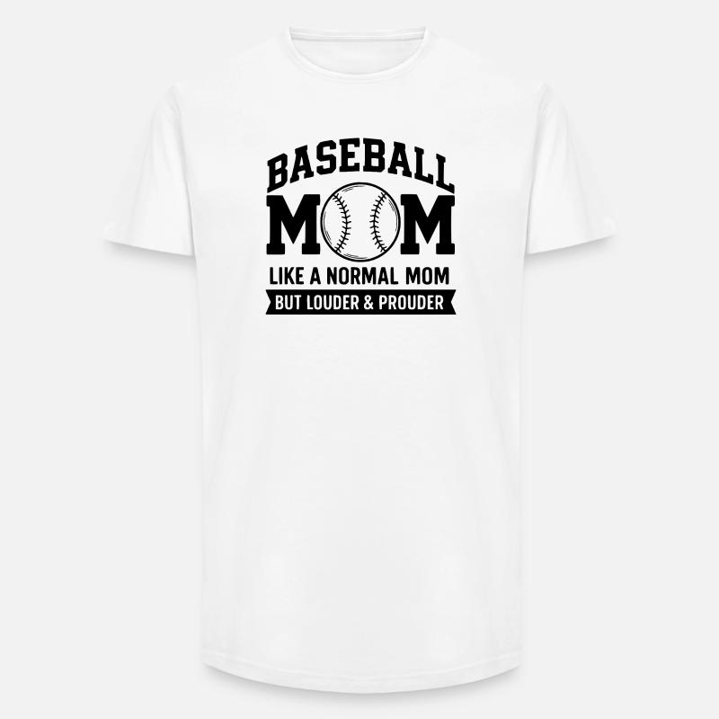Stolze Baseball-Mutter Zitat Baseball-Mutter - Long Fit Männer T-Shirt - Weiß