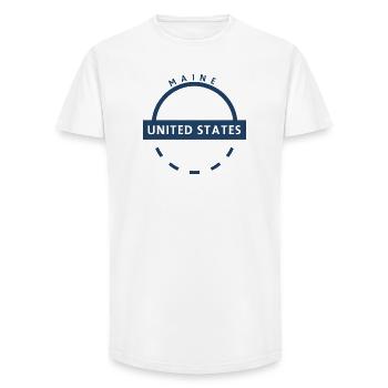 Maine United States Emblem - Long Fit Men's T-Shirt - white - Front - AI Model Male 185 light (185cm)