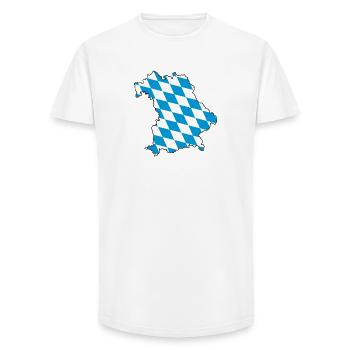 Bavaria - Long Fit Männer T-Shirt - Weiß - Vorne - AI Model Male 185 light (185cm)
