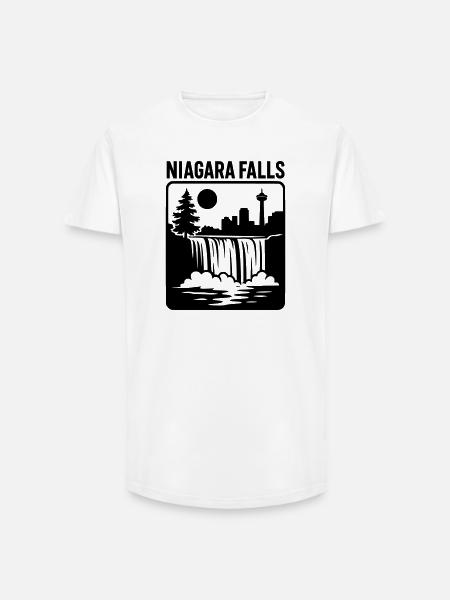 Niagara Falls Falls Canada Vacation Recreation - Long Fit Men's T-Shirt - white