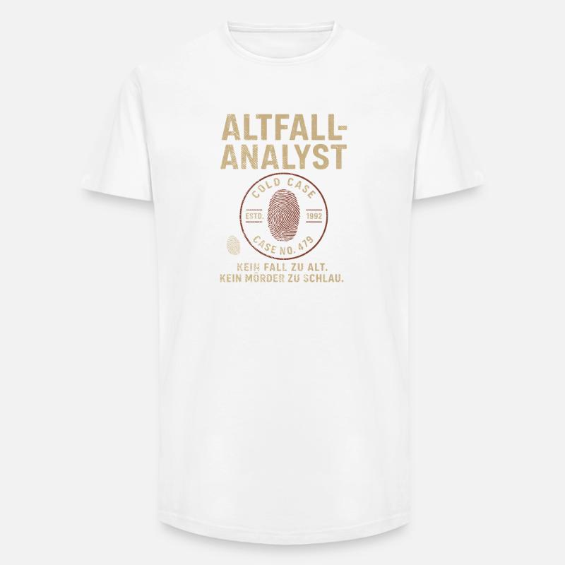 Altfall-Analyst – Cold Case Shirt - Long Fit Männer T-Shirt - Weiß