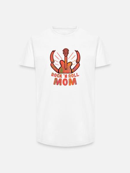 Rock 'n Roll Mom Rock Band Guitar Music - Long Fit Men's T-Shirt - white