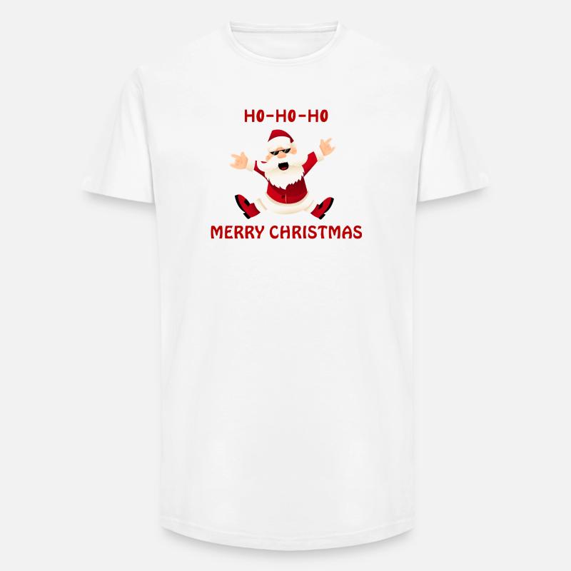 Fröhlicher springender Santa - Long Fit Männer T-Shirt - Weiß