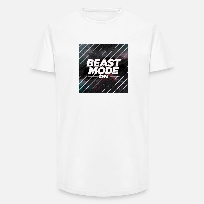 Beast Mod... Eins - Long Fit Männer T-Shirt - Weiß