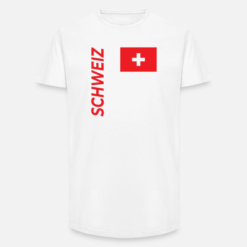 Basel - Long Fit Männer T-Shirt - Weiß