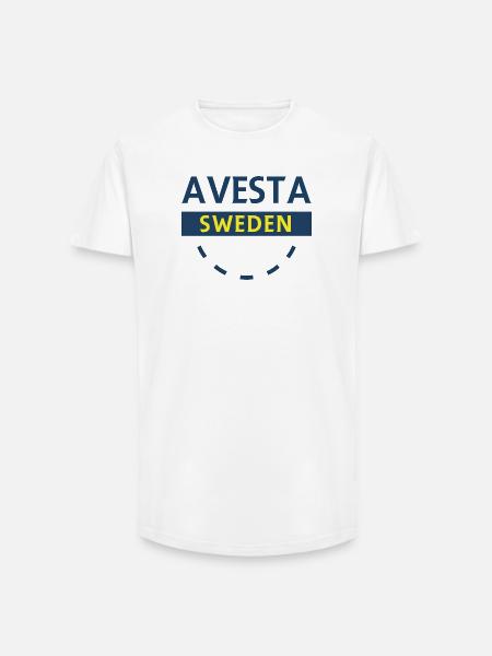 Avesta Sweden Circular Logo - Long Fit Men's T-Shirt - white