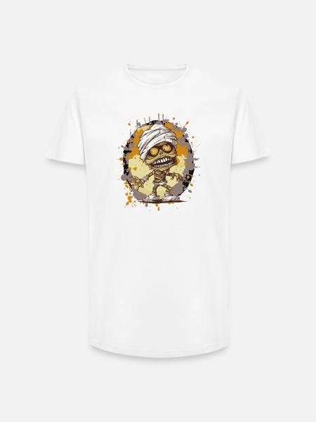 Mummy in splatter look - Long Fit Men's T-Shirt - white