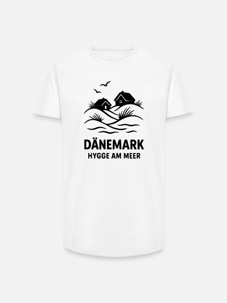 Denmark Hygge - Long Fit Men's T-Shirt - white