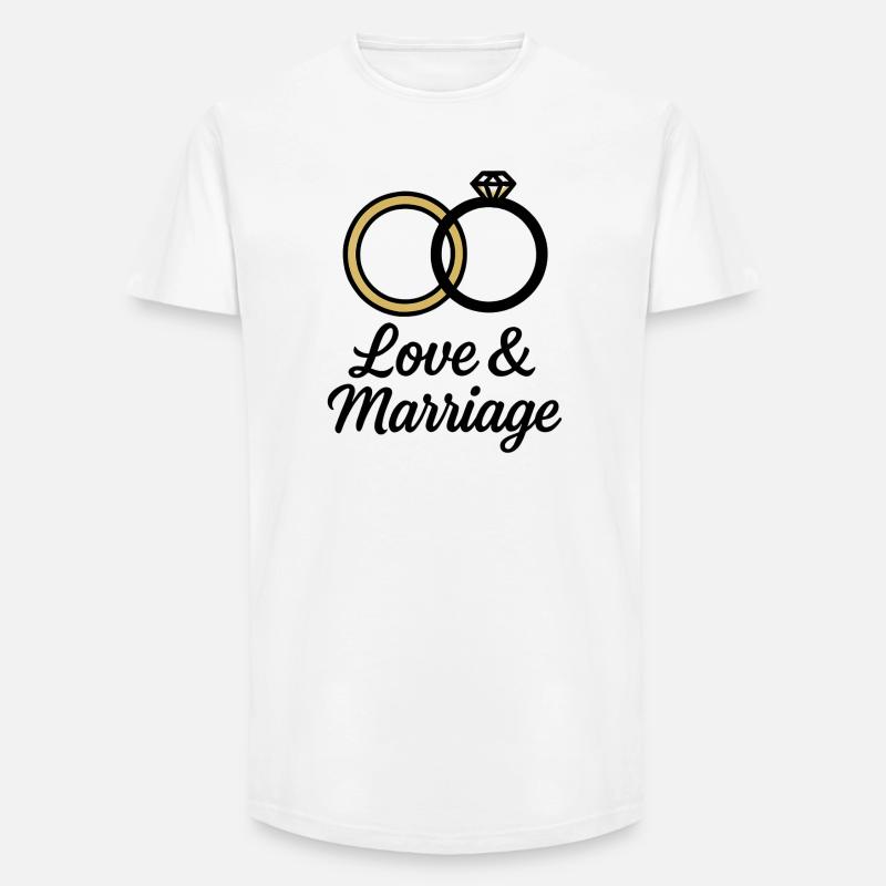 Liebe & Ehe Trauringe - Liebe & Ehe - Long Fit Männer T-Shirt - Weiß
