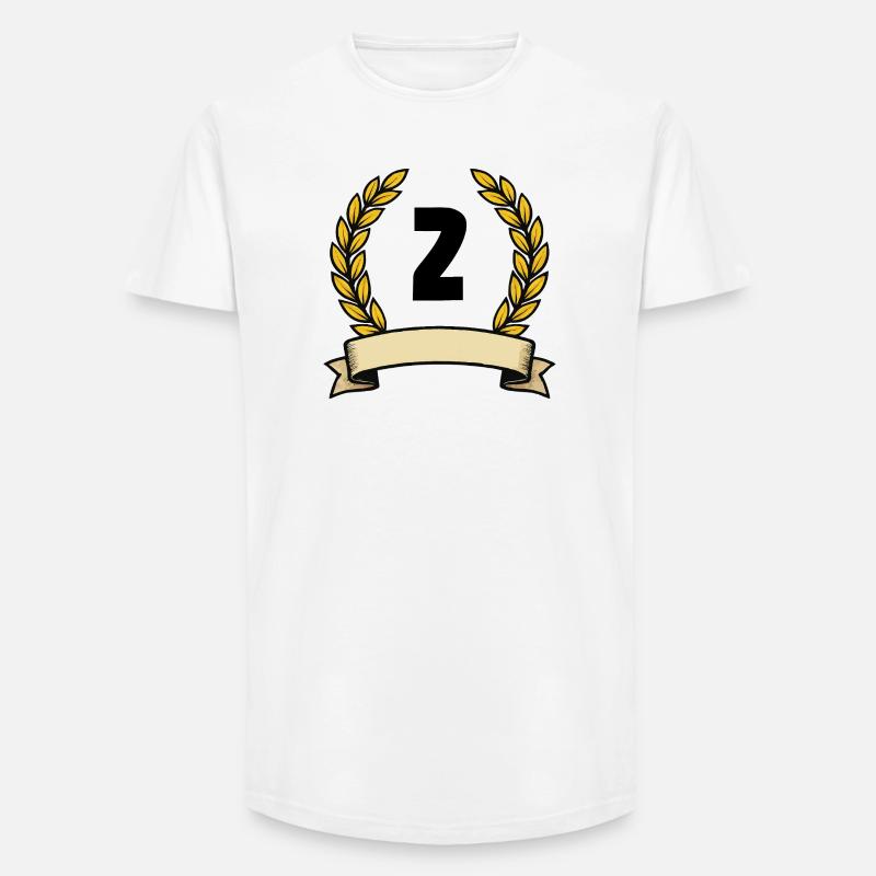 Lorbeerkranz Emblem Banner 2 - Long Fit Männer T-Shirt - Weiß