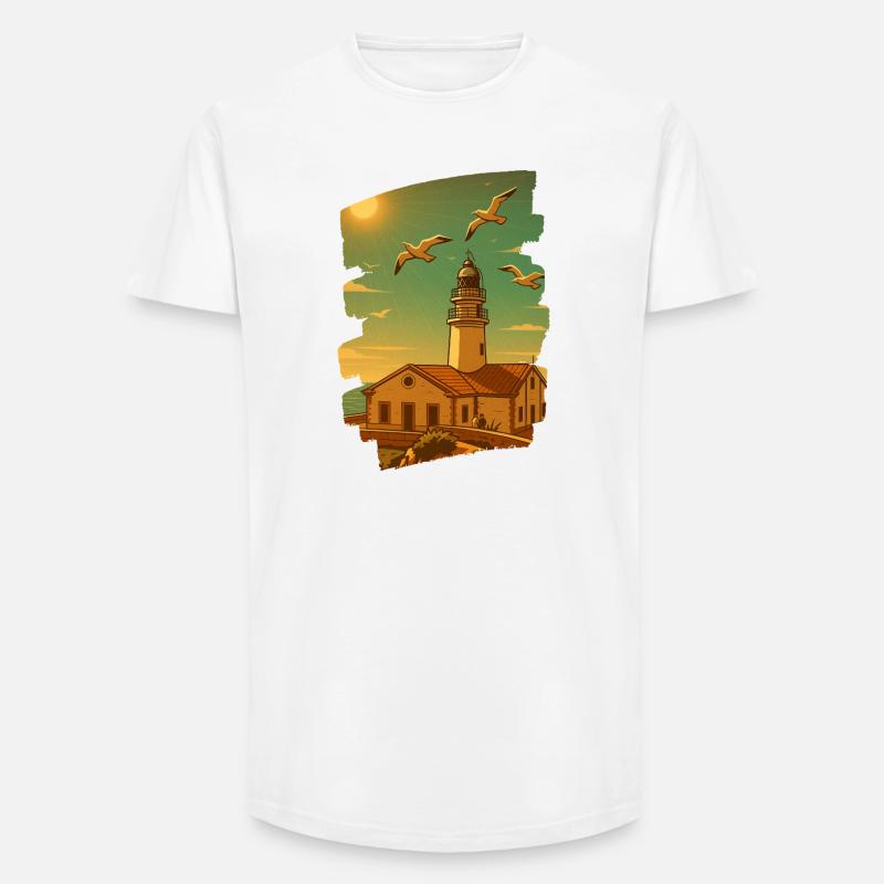 Far de Capdepera - Cala Ratjada - Long Fit Männer T-Shirt - Weiß