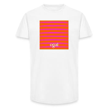 L’INDIFFÉRENCE N’A PAS D’IMPORTANCE - T-shirt coupe longue homme - blanc - Devant - AI Model Male 185 light (185cm)
