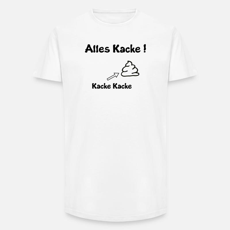Merda - T-shirt uomo a vestibilità lunga - bianco