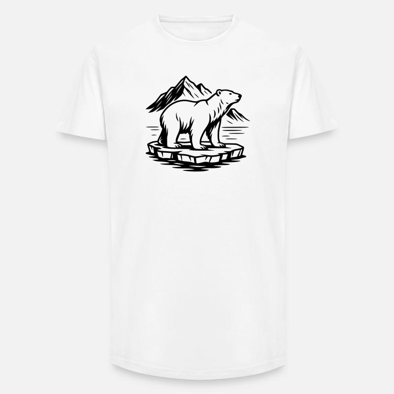 Eisbär - Long Fit Männer T-Shirt - Weiß