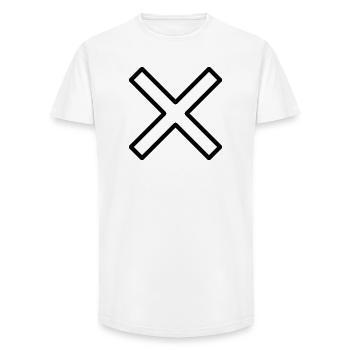 cross - Long Fit Men's T-Shirt - white - Front - AI Model Male 185 light (185cm)