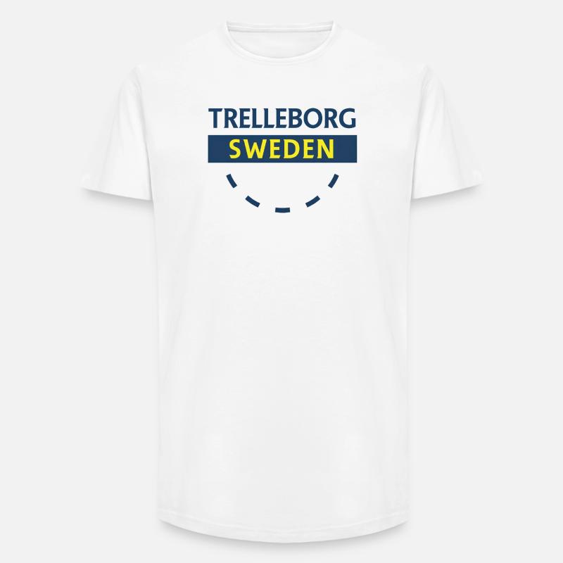 Trelleborg Schweden Logo Bogen - Long Fit Männer T-Shirt - Weiß