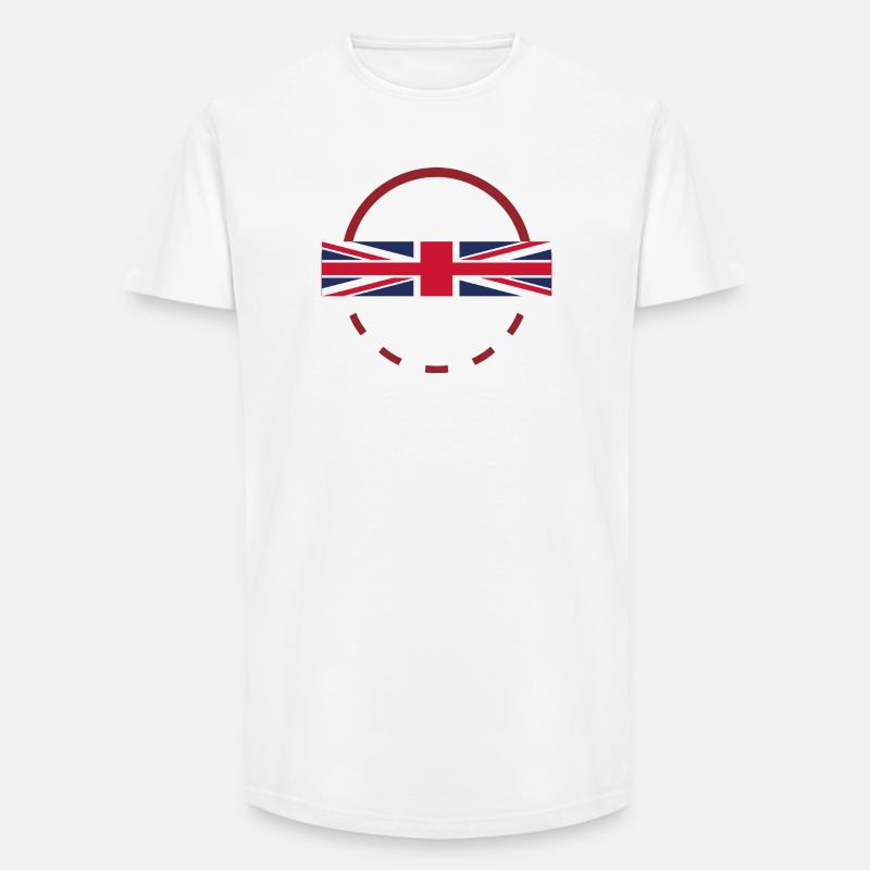 Union Jack Arc Emblem - Long Fit Männer T-Shirt - Weiß