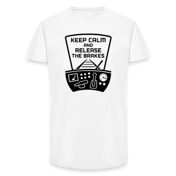 Brakes Release Railway Train Driver - Long Fit Men's T-Shirt - white - Front - AI Model Male 185 light (185cm)