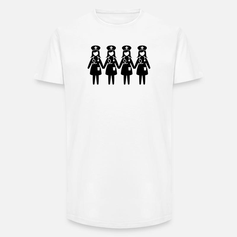 Krankenschwester Team - Long Fit Männer T-Shirt - Weiß