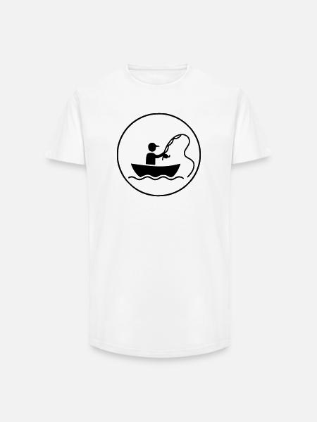 Fishing & Fishing | Petri Heil Hobby Logo - Long Fit Men's T-Shirt - white