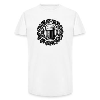 Bier kranz - Long Fit Men's T-Shirt - white - Front - AI Model Male 185 light (185cm)