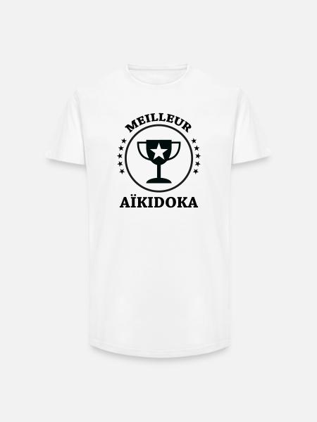 Best Aikido - Aikido - Long Fit Men's T-Shirt - white