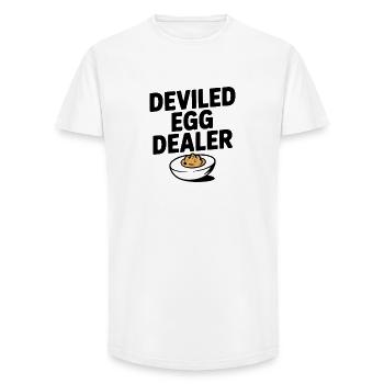 Deviled Egg Dealer - Long Fit Men's T-Shirt - white - Front - AI Model Male 185 light (185cm)