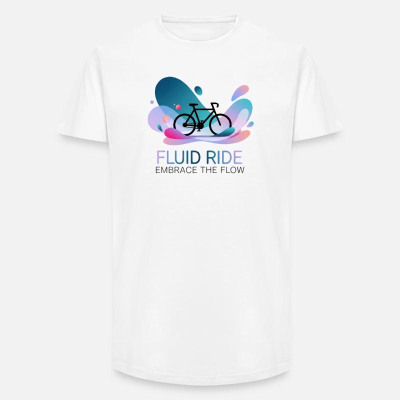 Fluid Ride Umarme den Flow - Long Fit Männer T-Shirt - Weiß