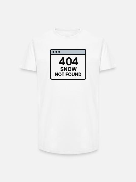 404 Snow not found - Long Fit Men's T-Shirt - white