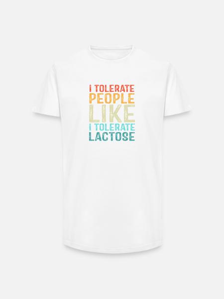 Flatulence Milk Allergy Lactose Intolerance - Long Fit Men's T-Shirt - white