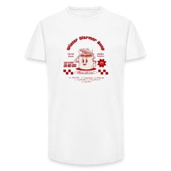 Kochtopf mit Lächeln Retro-Logo - Long Fit Männer T-Shirt - Weiß - Vorne - AI Model Male 185 light (185cm)