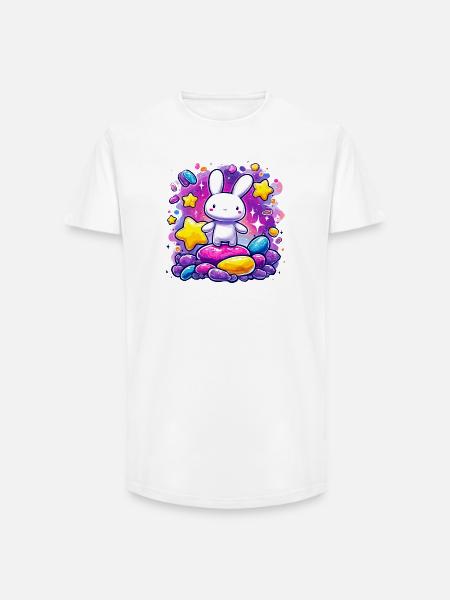 Kuschelbunny im Zuckersturm - Long Fit Männer T-Shirt - Weiß