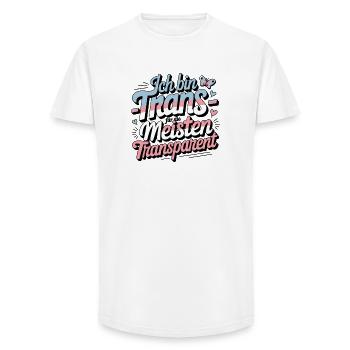 Ich Bin Trans Für Die Meisten Transparent - Long Fit Männer T-Shirt - Weiß - Vorne - AI Model Male 185 light (185cm)