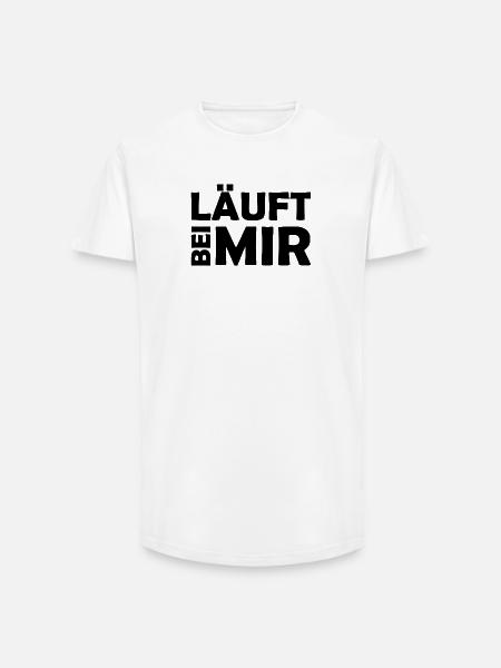 Runs with me - Cool saying - Running - Long Fit Men's T-Shirt - white