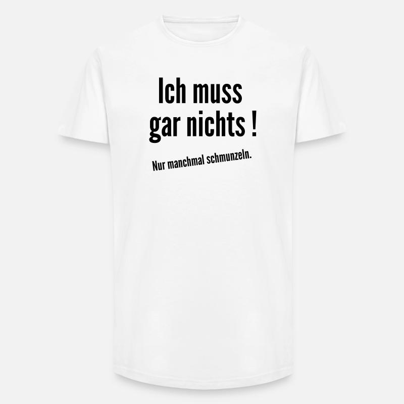 Schmunzeln - Long Fit Männer T-Shirt - Weiß