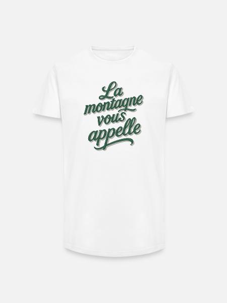 Die Berge rufen! - Long Fit Männer T-Shirt - Weiß