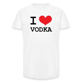 I Love Vodka - Alcool - T-shirt coupe longue homme - blanc - Devant - AI Model Male 185 light (185cm)