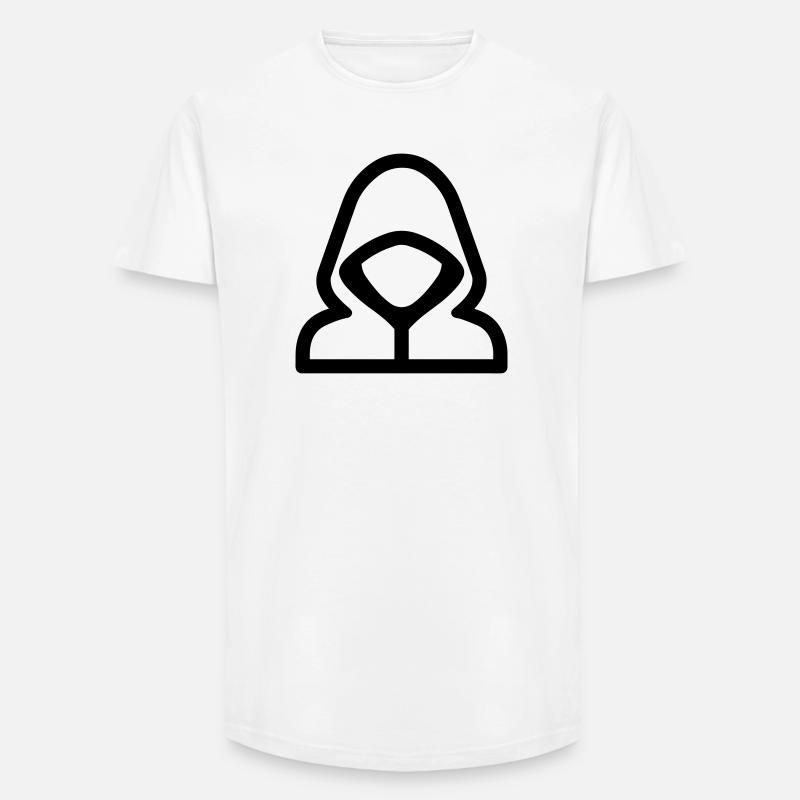 Hacker - Long Fit Männer T-Shirt - Weiß