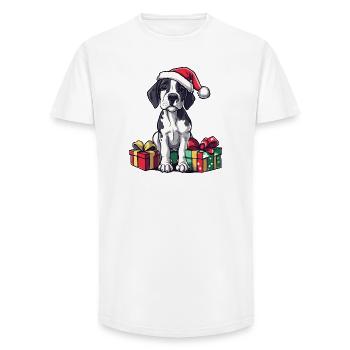 Great Dane Dog Christmas Gifts - Long Fit Men's T-Shirt - white - Front - AI Model Male 185 light (185cm)