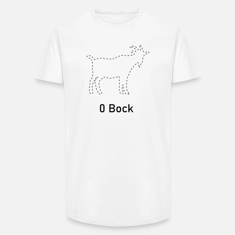 Null Bock - Long Fit Männer T-Shirt - Weiß