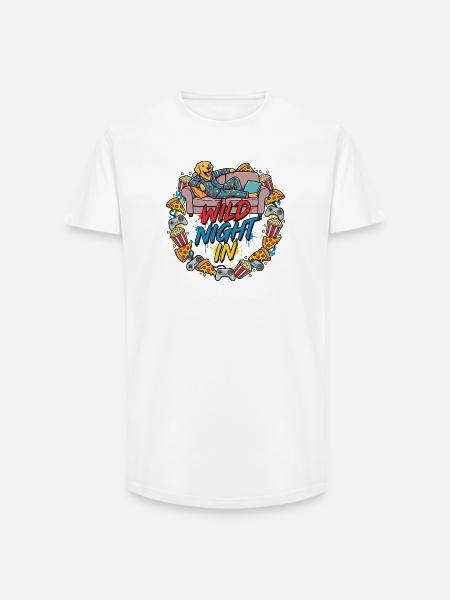 Cozy Gaming Dog - Long Fit Men's T-Shirt - white