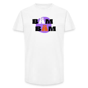 BAM, BAM - Long Fit Men's T-Shirt - white - Front - AI Model Male 185 light (185cm)